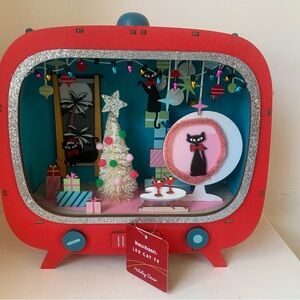 Cost Plus World Market Red LED Cat TV Decor